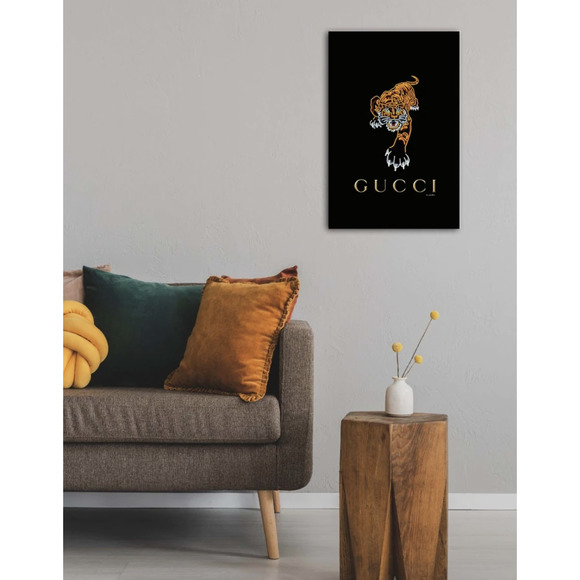 Gucci Wall Art Fairchild Paris Canvas Wall Art 24 " x 36 " Black Home Decor NEW - Picture 5 of 6